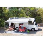 Fiamma F45 S Winch Awning Wind Out 260 Polar White Royal Grey Fabric 06280H01R Fiamma  - Dynamic Drive