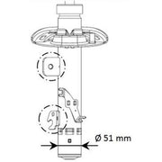 KYB Shock Absorber Damper Strut Front Right fits Citroën C3 Picasso 2009-2017