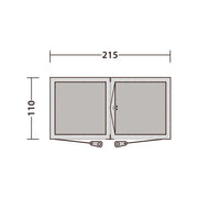 Outwell Seahaven Comfort Station Double Shower Toilet Tent Outwell - Dynamic Drive