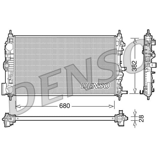 Denso Engine Radiator fits Chevrolet Cruze 2009-2011 2.0