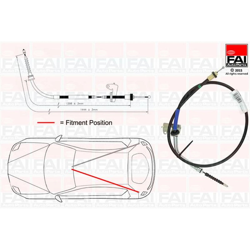 FAI Handbrake Cable Left Rear fits Mini Mini 2001-2008