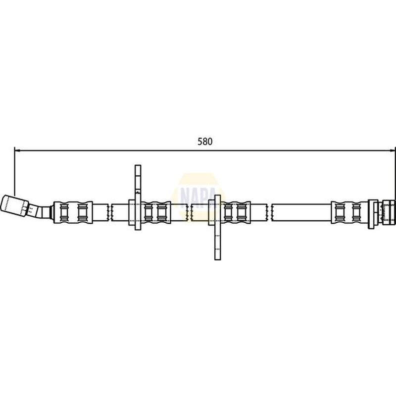 NAPA Brake Hydraulic Hose Line Rear fits Honda Civic Aerodeck 1998-2001