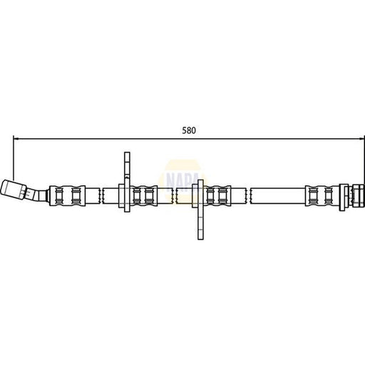 NAPA Brake Hydraulic Hose Line Rear fits Honda Civic Aerodeck 1998-2001