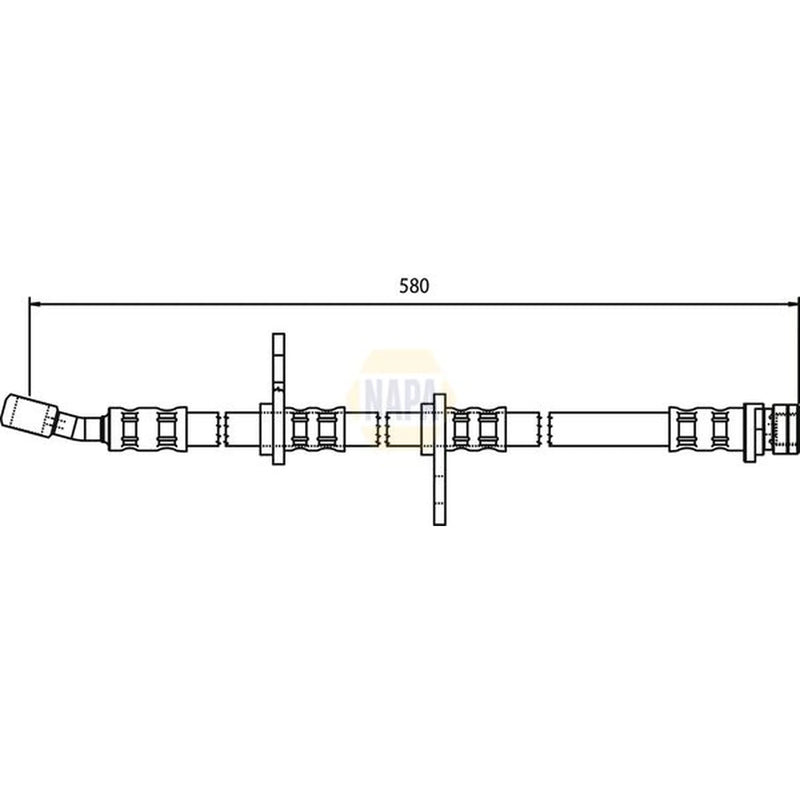 NAPA Brake Hydraulic Hose Line Rear NBH1343