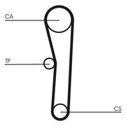 Continental CTAM Timing Belt Cambelt 109 Teeth fits Chevrolet Aveo 2004-2008 1.2