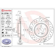 Brembo Front Aluminium Brake Disc Hub & Rear Aluminium Br fits Mercedes-Benz Slk