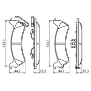 Bosch Front & Rear Pads fits Jeep Grand Cherokee 1991-1999 2.5 4.0 5.2 5.9