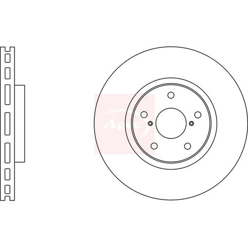 Apec 2 x Vented Brake Discs fits Lexus Ls 2000-2006