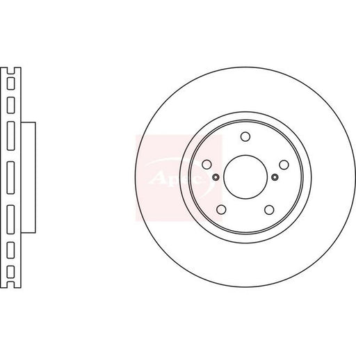 Apec 2 x Vented Brake Discs fits Lexus Ls 2000-2006