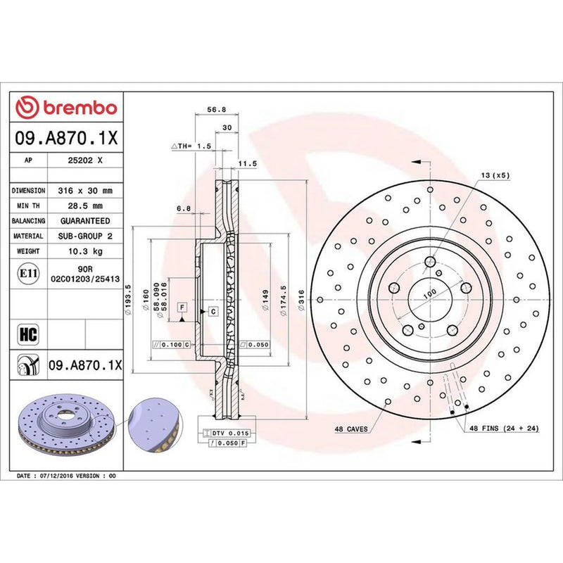 Brembo Xtra Front / & Rear / Brake Discs & Pads fits Subaru Outback 2009 on