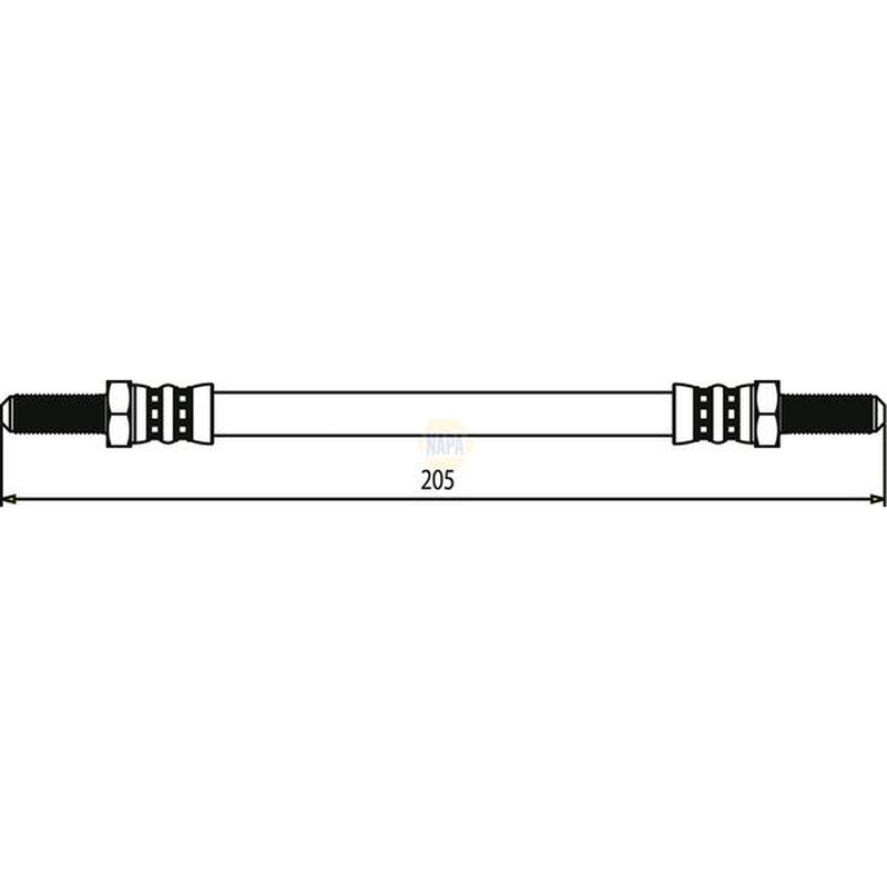 NAPA Brake Hydraulic Hose Line Rear fits Austin Mini 1961-1967