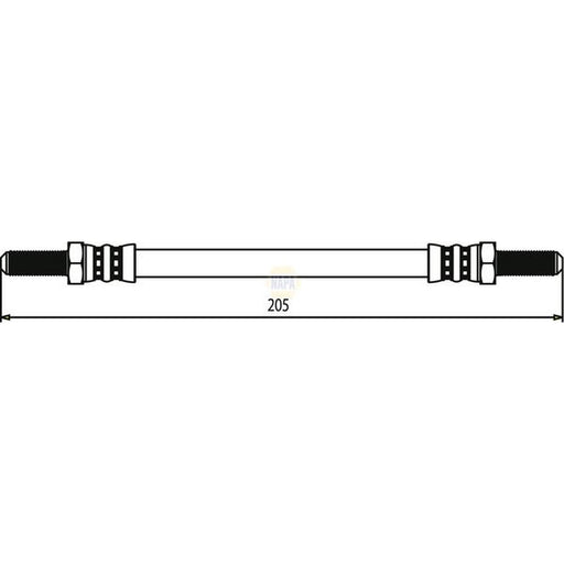 NAPA Brake Hydraulic Hose Line Rear fits Austin Mini 1961-1967