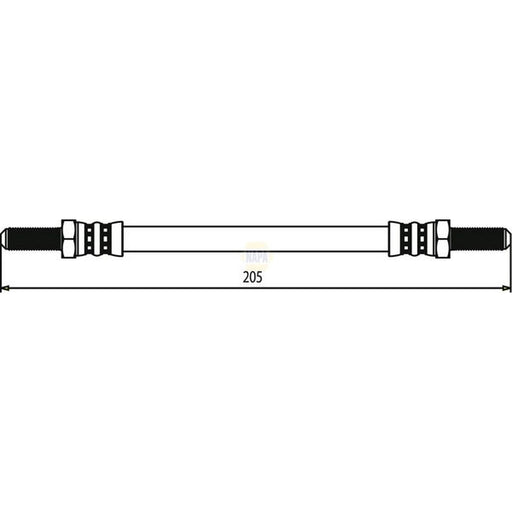 NAPA Brake Hydraulic Hose Line Rear NBH1411
