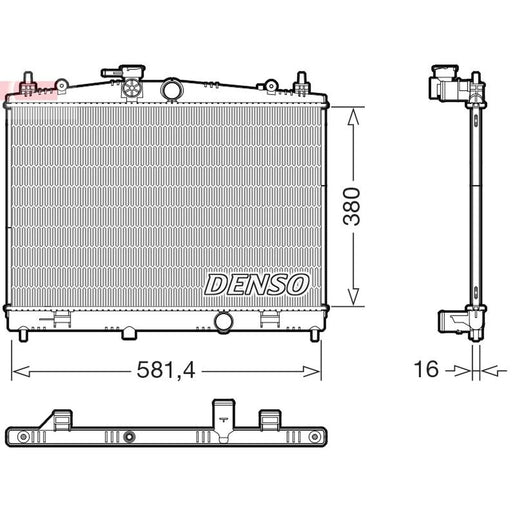 Denso Engine Radiator fits Nissan Juke 2010-2019 1.6
