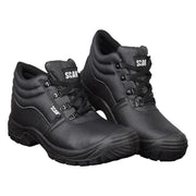 Scan 4 D-Ring Chukka Safety Boots Black UK 10 EUR 44 Scan - Dynamic Drive