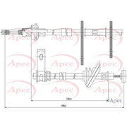 Apec Handbrake Cable Right Rear fits Suzuki Vitara / Escudo 1988-1998 1.6