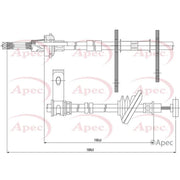 Apec Handbrake Cable Right Rear CAB1414