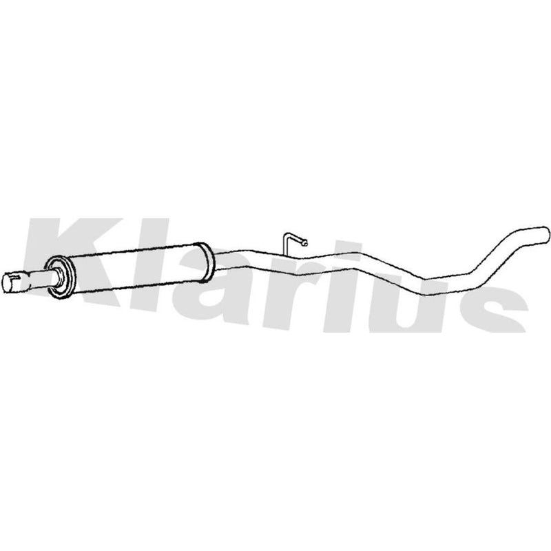 Klarius Box With Centre Pipe Centre fits VW Passat B6 2005-2010 1.9 2.0