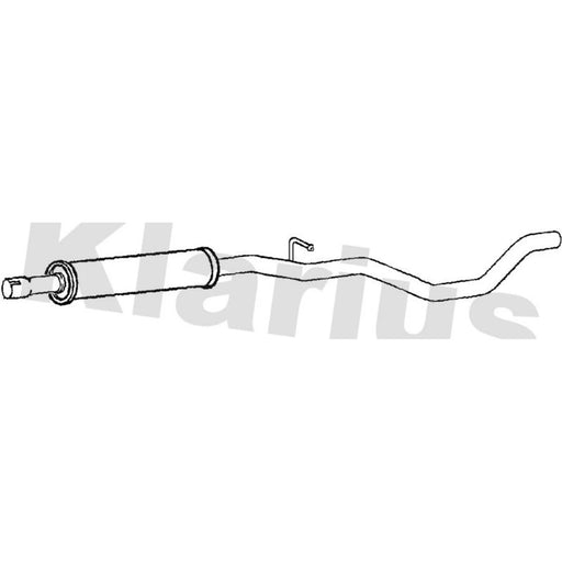 Klarius Box With Centre Pipe Centre fits VW Passat B6 2005-2010 1.9 2.0