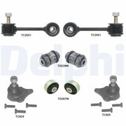 Delphi 8 x Control Arm Repair Kit Front fits Seat Leon 1999-2006 1.4 1.6 1.8 1.9