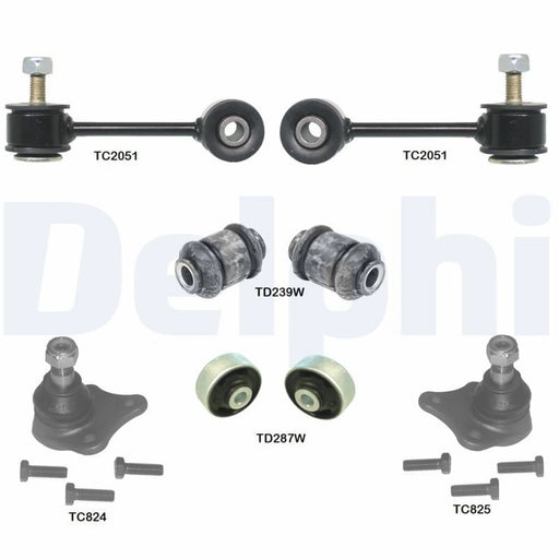 Delphi 8 x Control Arm Repair Kit Front fits Seat Leon 1999-2006 1.4 1.6 1.8 1.9