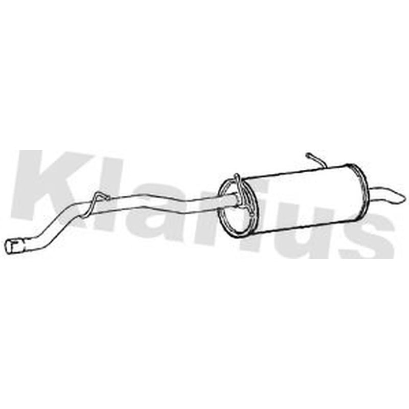 Klarius Box With Tail Pipe Rear fits Opel Vivaro B 2014-2016 1.6