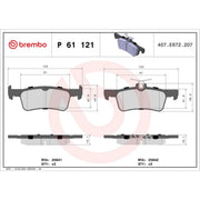 Brembo Rear Brake Solid Discs & Pads fits Peugeot 308 II 2013-2021 1.6