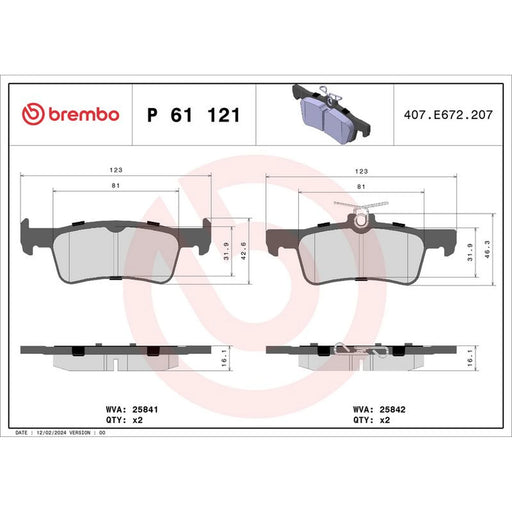 Brembo Rear Brake Solid Discs & Pads fits Peugeot 308 II 2013-2021 1.6