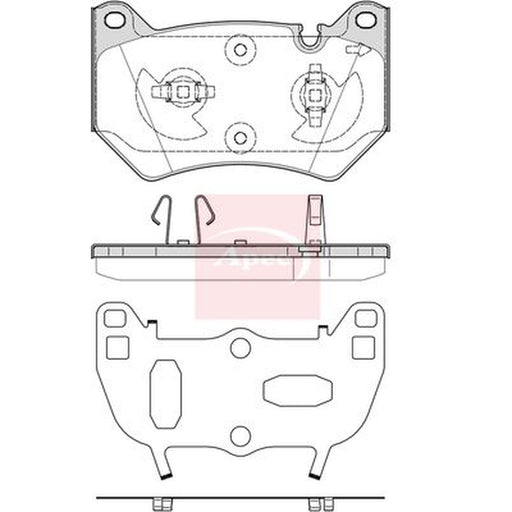 Apec Front Brake Vented Discs & Pads fits Audi Q5 2016-2021 2.0