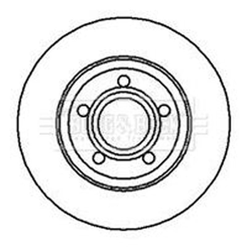 Borg & Beck 2 x Solid Brake Discs fits Audi A4 B5 1994-2001 1.6 1.9