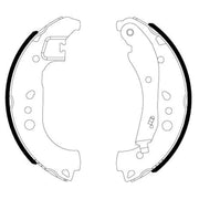 Mintex Brake Shoe Set Axle Kit fits Audi A1 2018 on