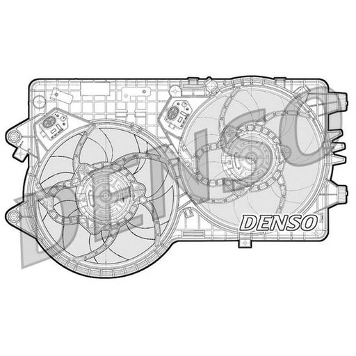 Denso Engine Cooling Fan fits Fiat Grande Punto 2005-2009 1.9