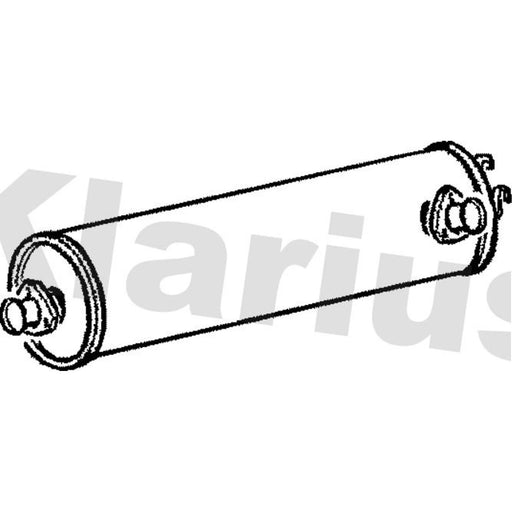 Klarius Box With Centre Pipe Centre fits VW Lt 40-55 I 1979-1992 2.4