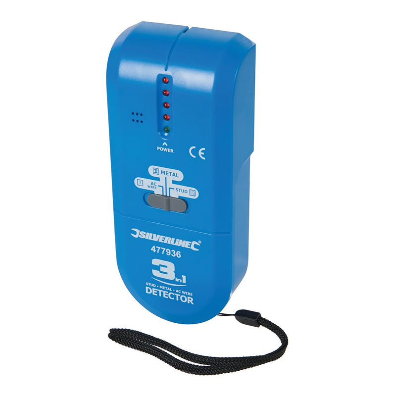 Silverline 3-in-1 Detector Compact 1 x 9V (PP3) Silverline - Dynamic Drive