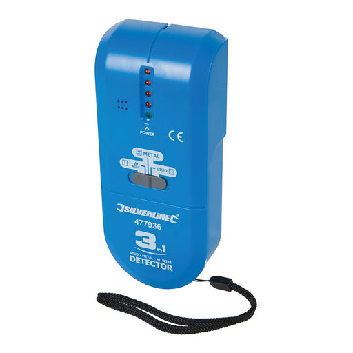 Silverline 3-in-1 Detector Compact 1 x 9V (PP3) Silverline - Dynamic Drive