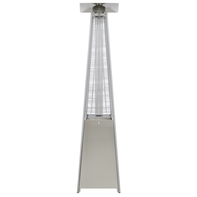 Dellonda Pyramid Gas Patio Heater 13kW Commercial Garden Use Stainless Steel Dellonda  - Dynamic Drive
