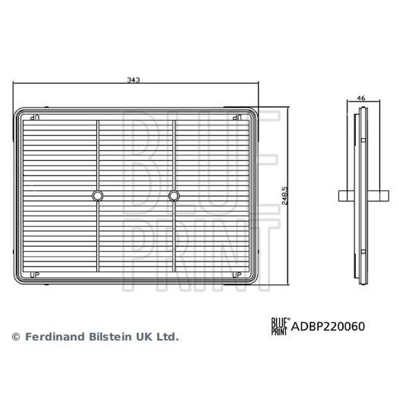 Blue Print Engine Air Filter fits Hyundai Kona 2019-2023 1.6