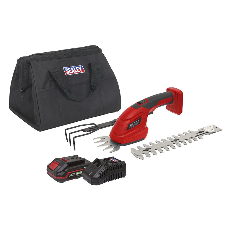 Sealey Cordless 3-in-1 Garden Tool Kit 20V 2Ah SV20 Series CP20VGT3KIT1 Sealey - Dynamic Drive