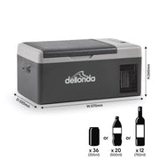 Dellonda Portable Fridge Freezer/Cool Box with LED Display 15L DL12 Dellonda - Dynamic Drive