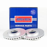 Borg & Beck 2 x Vented Brake Discs fits Hyundai Terracan 2001-2006 2.5 2.9 3.5