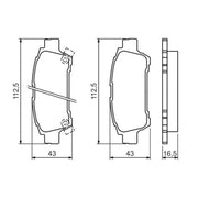 Bosch Front & Rear Pads fits Toyota Avensis Verso 2001-2010 2.0 2.4