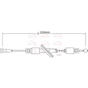Apec Handbrake Cable Front fits Mercedes-Benz Sprinter 3,5-T 2006-2018
