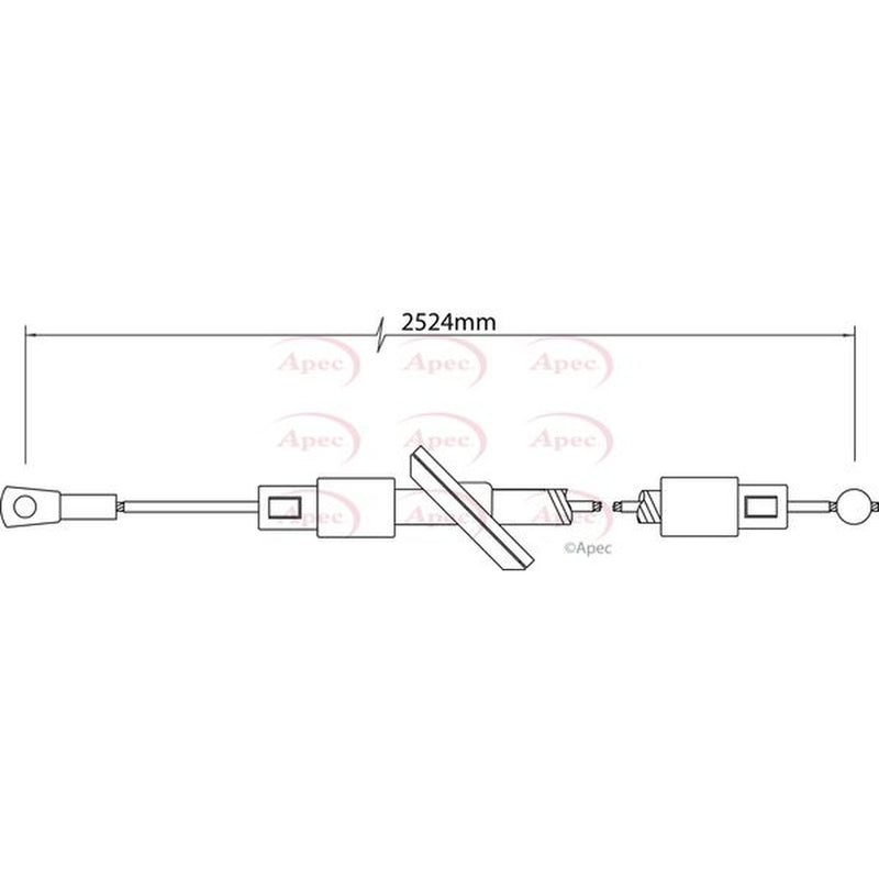 Apec Handbrake Cable Front fits Mercedes-Benz Sprinter 3,5-T 2006-2018