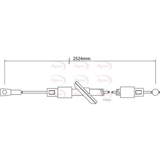 Apec Handbrake Cable Front CAB1290