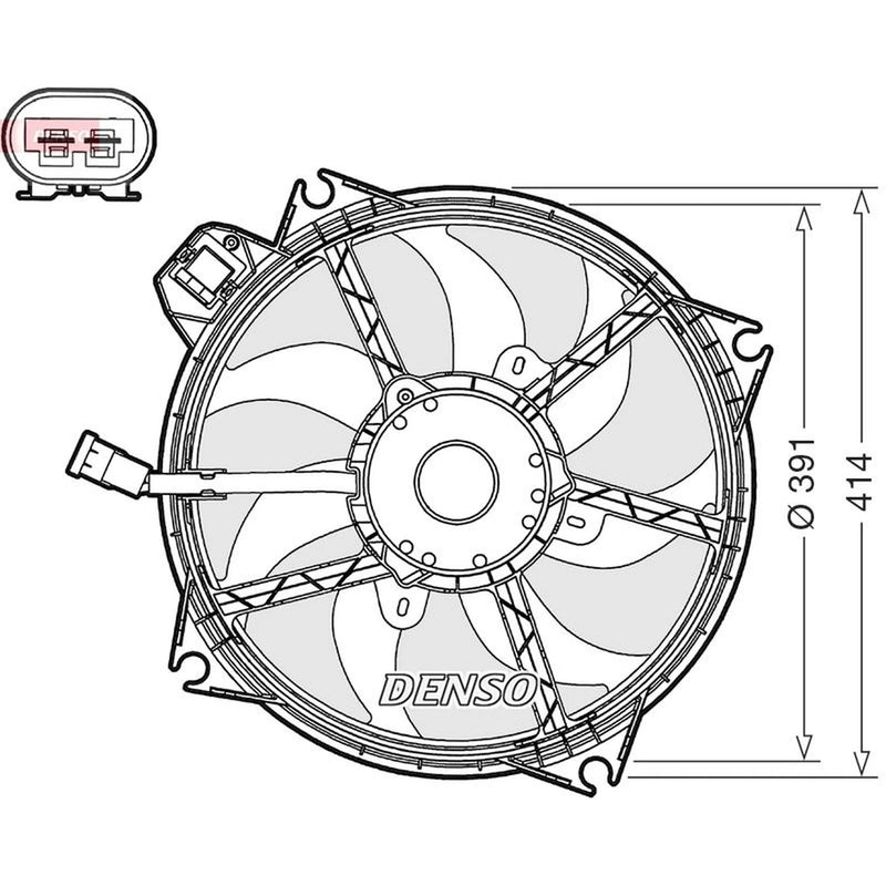 Denso Engine Cooling Fan fits Renault Fluence 2013 on 1.6
