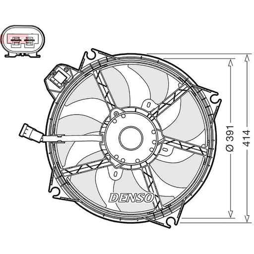 Denso Engine Cooling Fan fits Renault Fluence 2013 on 1.6