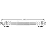 Borg & Beck Brake Hydraulic Hose Line Front Right BBH7091
