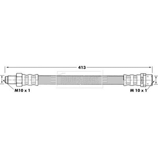 Borg & Beck Brake Hydraulic Hose Line Front Right BBH7091
