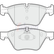 Fahren Front Brake Vented Discs & Pads fits BMW 5 2003-2010