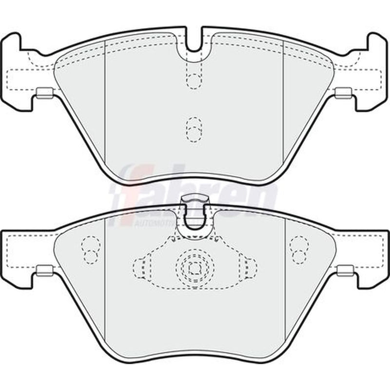 Fahren Front Brake Vented Discs & Pads fits BMW 5 2003-2010